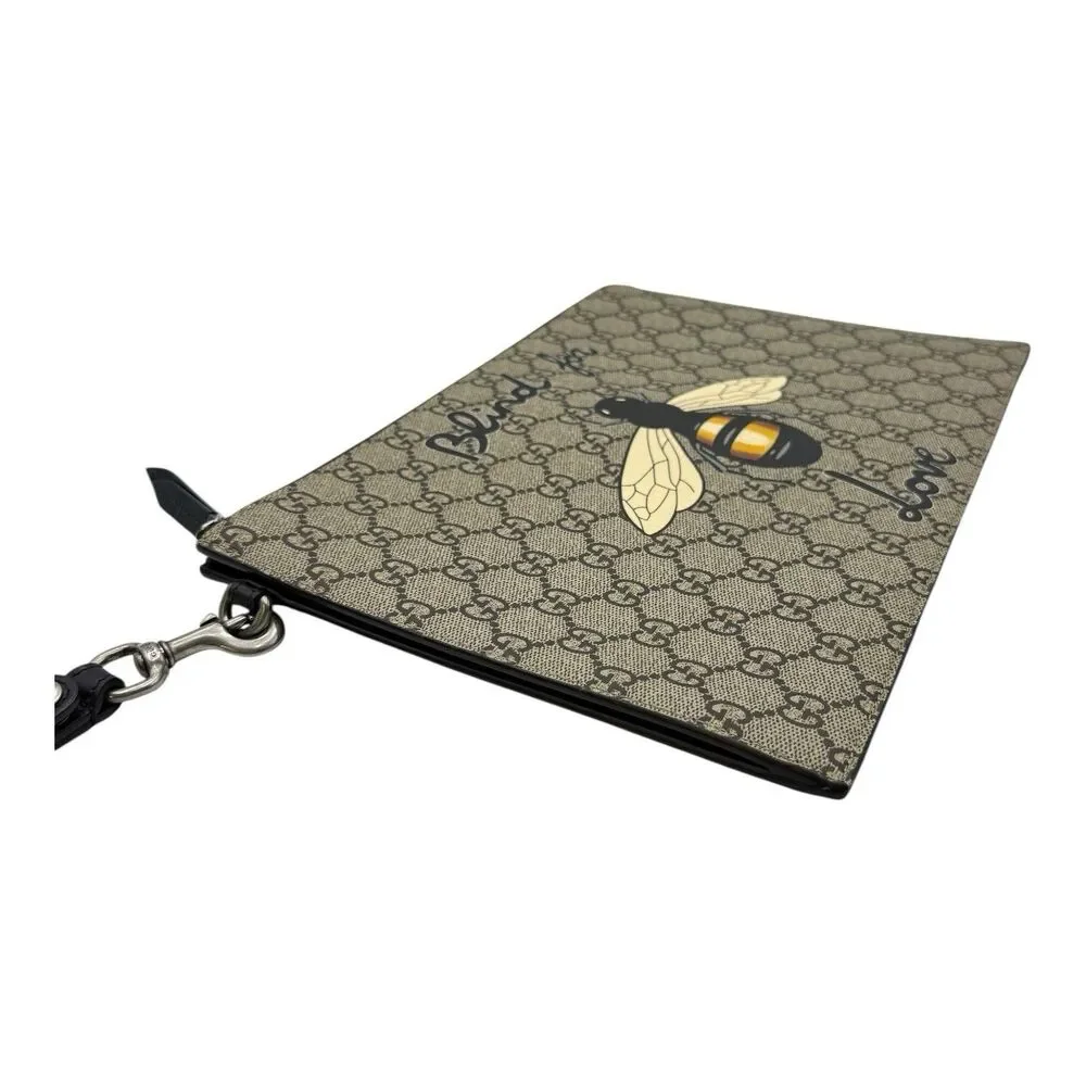 Gucci Medium Strap Clutch Bag with Bee PrintingW Authentic Certificate